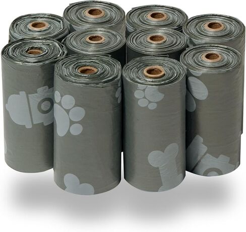 Best Pet Supplies Dog Poop Bags, Rip-Resistant and Doggie Waste Bag Refills With d2w Controlled-Life Plastic Technology - Pack of 150, Gray (Scented) (GR-150B) in Saudi Arabia