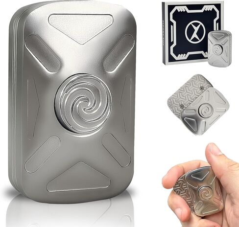 Vortex Fidget Toys للبالغين، قرص تململ صامت ومنزلق تململ، لعبة تململ مغناطيسية معدنية لا نهائية، لعبة مكتب هادئة لتخفيف التوتر للقلق، ADHD، هدايا للبالغين (فضي) in Saudi Arabia