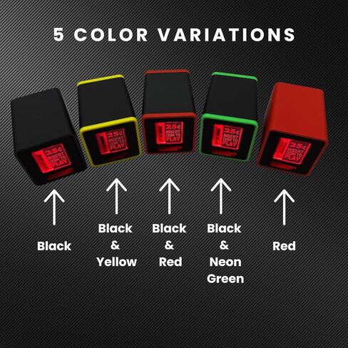 TinyBrights Insert Coin Cube - Pushable Insert Coin Button, Lights, & Arcade Sounds, Interactive Retro Arcade Desk Decor (Black Cube) in Saudi Arabia