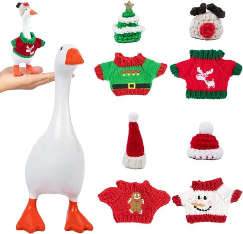 Desk Goose with 12 Accessories, 7-Inch Magnetic Key Holder, Cute Mini Goose Statue for Office, Bedroom, Classroom – Fun Housewarming Gift in Saudi Arabia