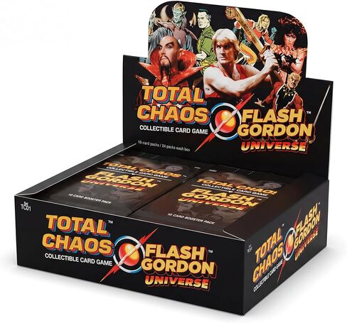 لعبة بطاقات Total Chaos CCG Flash Gordon™ Universe القابلة للتجميع، 24 حزمة معززة، 10 بطاقات في كل عبوة، بطاقات تداول مع رقائق معدنية، للأعمار من 13 عامًا فما فوق in Kuwait