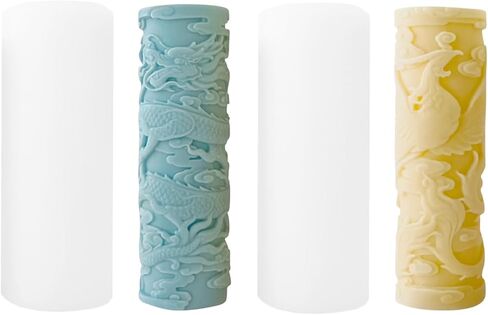Dragon Column Silicone Candle Mold, Dragon Pillar Cylindrical Silicone Mold for Soy Wax Candle, Gypsum, Plaster, DIY Crafts (Dragon, Large) in Saudi Arabia