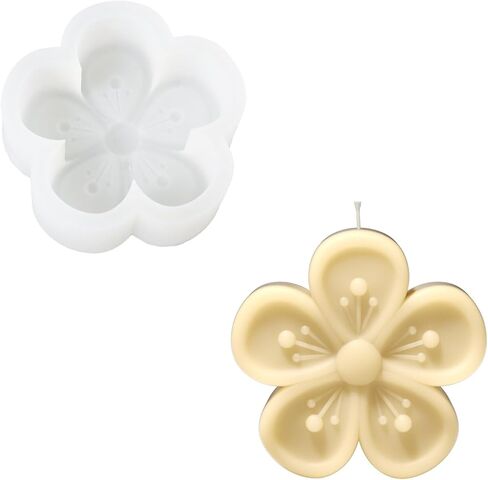 BOOWAN NICOLE Candle Silicone Molds for Candle Making, 3D Four-Leaf Clover Harmony Silicone Candle Moulds for Handmade Home Decoration Mother's Day Gifts (LZ0695) in Saudi Arabia