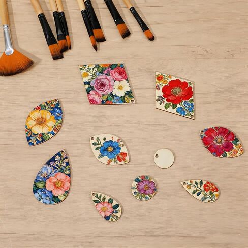 180PCS Sublimation Earring Blanks with Earring Hooks and Jump Rings, 9 Sizes Sublimation Blanks Products, Unfinished MDF Round Teardrop Sublimations Blank for Christmas Valentine Halloween Women DIY in Saudi Arabia
