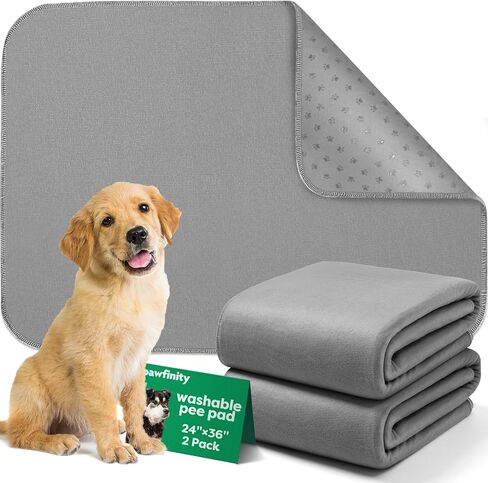 وسادات تبول للكلاب قابلة للغسل، وسادة تدريب على نونية الجراء قابلة لإعادة الاستخدام، فائقة النعومة، تمتص 2X أسرع وسعة عالية، مضادة للتسرب، غير قابلة للانزلاق، مقاومة للماء للحيوانات الأليفة للقفص والأرضية، 18 × 24 بوصة، عبوتان in Kuwait