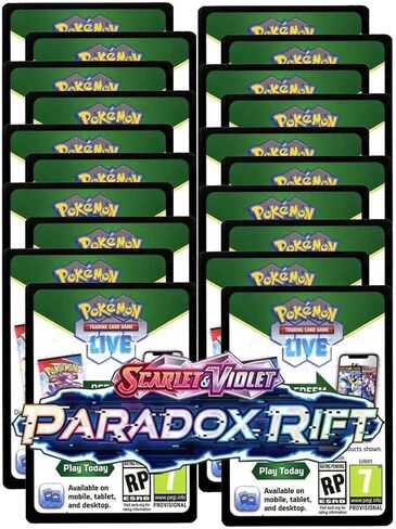 Pokemon Live Codes - Paradox Rift - Booster Pack Code Card - Lot x24 - Mail Only in Saudi Arabia