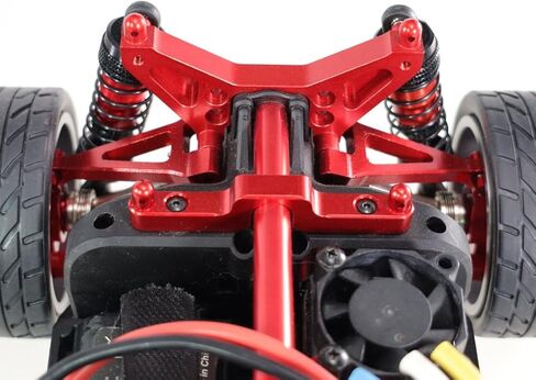 31PCs Metal Upgrade Set, F/R Shock Tower, 4 Shock Absorbers, Suspension Arms, 8 Bearings for Hyper Go H14MK 14301 14302 14303 1/14 Drift Rally RC Car Parts Accessories (Red) in Saudi Arabia