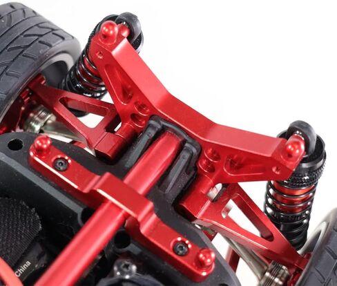 31PCs Metal Upgrade Set, F/R Shock Tower, 4 Shock Absorbers, Suspension Arms, 8 Bearings for Hyper Go H14MK 14301 14302 14303 1/14 Drift Rally RC Car Parts Accessories (Red) in Saudi Arabia