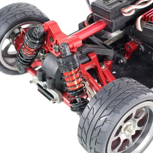 31PCs Metal Upgrade Set, F/R Shock Tower, 4 Shock Absorbers, Suspension Arms, 8 Bearings for Hyper Go H14MK 14301 14302 14303 1/14 Drift Rally RC Car Parts Accessories (Red) in Saudi Arabia