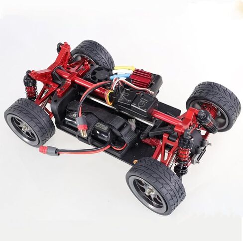 31PCs Metal Upgrade Set, F/R Shock Tower, 4 Shock Absorbers, Suspension Arms, 8 Bearings for Hyper Go H14MK 14301 14302 14303 1/14 Drift Rally RC Car Parts Accessories (Red) in Saudi Arabia