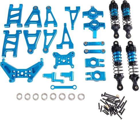 31PCs Metal Upgrade Set, F/R Shock Tower, 4 Shock Absorbers, Suspension Arms, 8 Bearings for Hyper Go H14MK 14301 14302 14303 1/14 Drift Rally RC Car Parts Accessories (Red) in Saudi Arabia