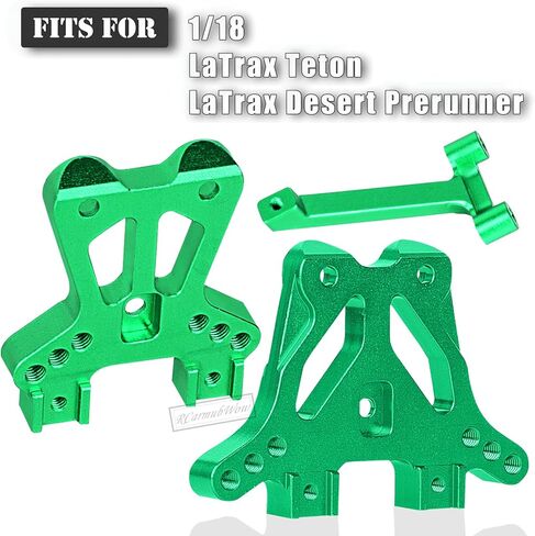 RC Shock Tower & Brace Upgrades Part for 1/18 LaTrax Teton,LaTrax Desert Prerunner,Aluminium Front Rear Shock Tower & Brace Hops Up,Replace #7637,Green in Saudi Arabia