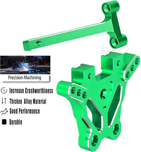 RC Shock Tower & Brace Upgrades Part for 1/18 LaTrax Teton,LaTrax Desert Prerunner,Aluminium Front Rear Shock Tower & Brace Hops Up,Replace #7637,Green in Saudi Arabia