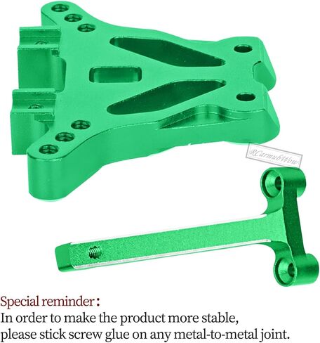 RC Shock Tower & Brace Upgrades Part for 1/18 LaTrax Teton,LaTrax Desert Prerunner,Aluminium Front Rear Shock Tower & Brace Hops Up,Replace #7637,Green in Saudi Arabia