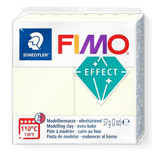 طين تشكيل بوليمر مقوى بالفرن من STAEDTLER 8010-014 FIMO - أبيض شفاف (كتلة 1 × 57 جم) in Saudi Arabia