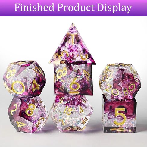 5 Pcs Resin Dice Mold, Silicone Molds for Epoxy with 7 Cavities for Resin Casting DIY Dice Making Table Board Game Lovers Gift in Saudi Arabia