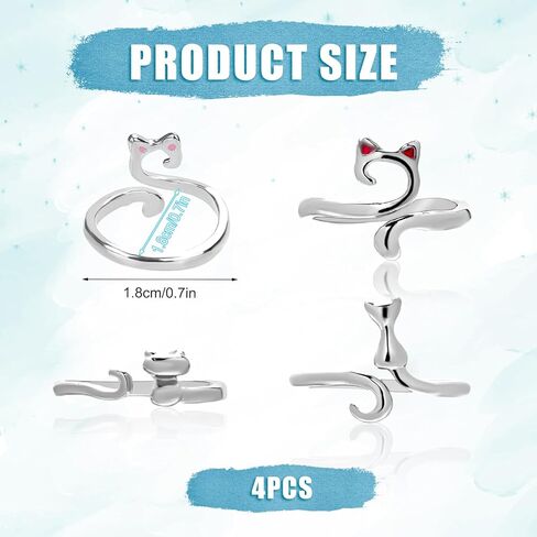 4pcs Crochet Rings, Adjustable Crochet Loop Rings Metal Open Yarn Tension Ring Knitting Thimble Yarn Guide Finger Holder for Mother Grandma Gifts Knitting Craft Supplies (A) in Saudi Arabia