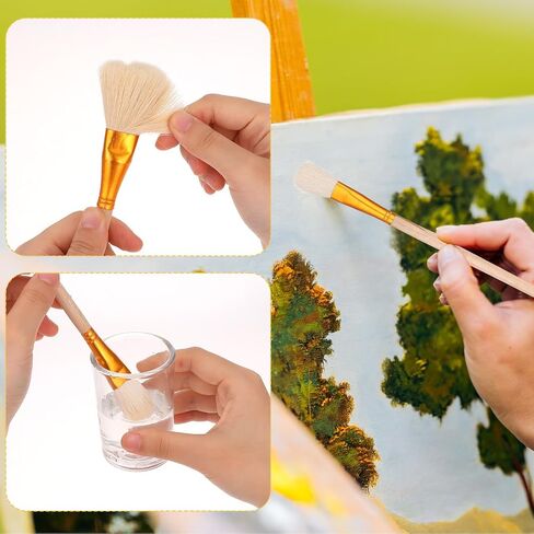 8Pcs Ceramic Pottery Glaze Brushes for Pottery Watercolor Paint Brushes for Ceramic Painting Mop Paintbrush for Acrylic Painting in Saudi Arabia