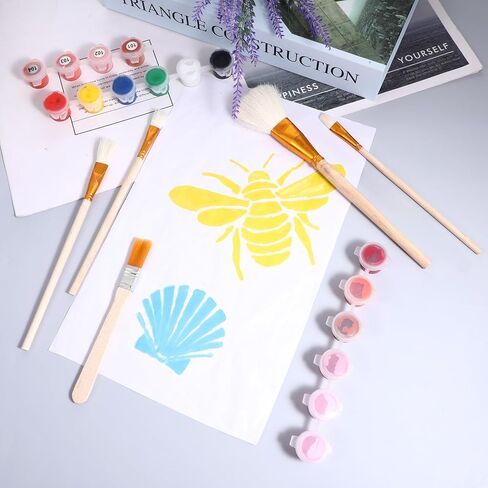 8Pcs Ceramic Pottery Glaze Brushes for Pottery Watercolor Paint Brushes for Ceramic Painting Mop Paintbrush for Acrylic Painting in Saudi Arabia