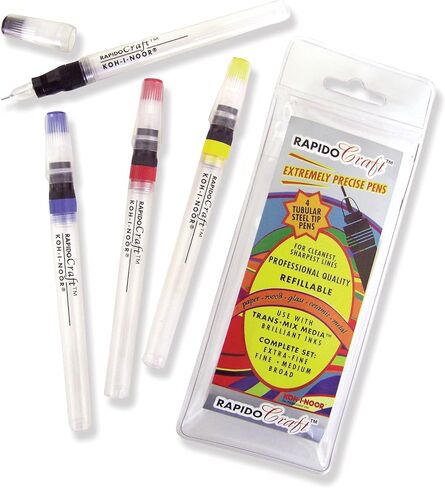 Koh-I-Noor RapidoCraft 4-Pen Set, Extra-Fine, Fine, Medium and Broad Points, 1 Set (3065.SET) in Saudi Arabia