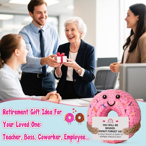 MBL Retirement Gifts for Women Men - Funny Crochet Donut Leaving Going Away Farewell Goodbye New Job Easter Graduation Appreciation Gift for Employee Teacher Nurses Coworker Team Boss Lady Retiree in Saudi Arabia