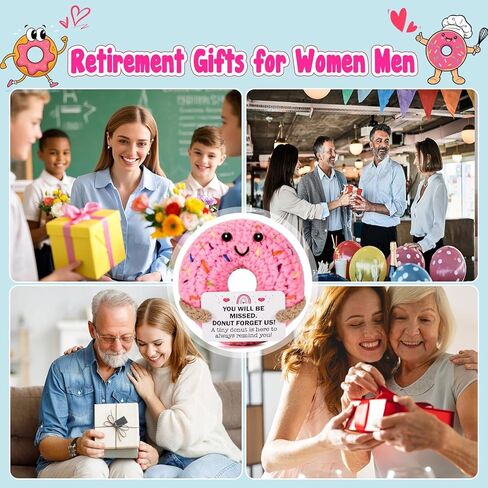 MBL Retirement Gifts for Women Men - Funny Crochet Donut Leaving Going Away Farewell Goodbye New Job Easter Graduation Appreciation Gift for Employee Teacher Nurses Coworker Team Boss Lady Retiree in Saudi Arabia