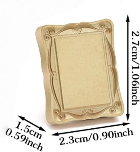 Rectangle Wax Seal Stamp Copper Vintage Detachable Sealing Stamp Brass and A Wood Handle Pattern Stamp Head Letter Invitation Card Wedding Gift Package Holidays in Saudi Arabia