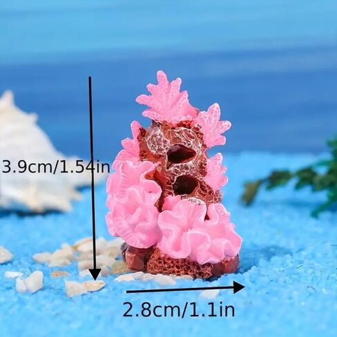 Coral Fish Tank Decorative Ornaments, Mini Small Underwater Accessories for Fish Tank Decoration, Starfish & Coral DIY Ornaments (6 Pieces) in Saudi Arabia