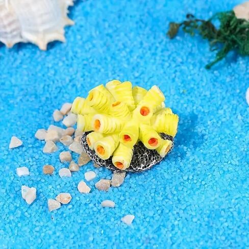 Coral Fish Tank Decorative Ornaments, Mini Small Underwater Accessories for Fish Tank Decoration, Starfish & Coral DIY Ornaments (6 Pieces) in Saudi Arabia