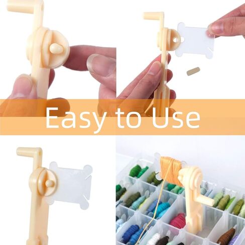 120Pcs Floss Bobbins, Plastic Floss Winding Boards with Floss Winder Embroidery Floss Organizer for Cross Stitch Cotton Thread Craft DIY Sewing Storage in Saudi Arabia