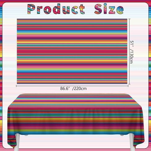 4Pcs Mexican Fiesta Striped Party Tablecloth Mexican Serape Tablecloths for Mexican Wedding Birthday Party Decorations Outdoor Indoor Party Supplies in Saudi Arabia