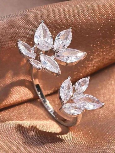 2 Pcs Marquise Double Zircon Open Ring in Saudi Arabia