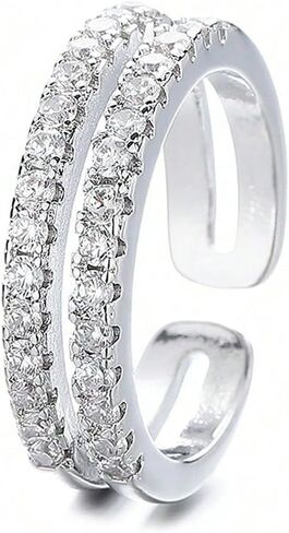 2 Pcs Marquise Double Zircon Open Ring in Saudi Arabia
