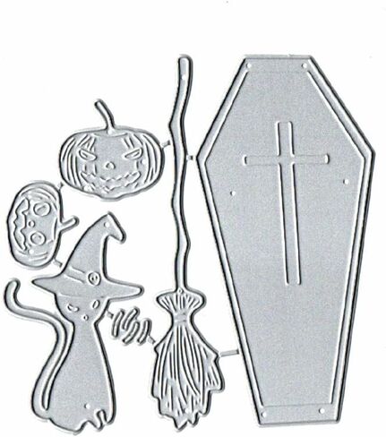 Halloween Hat Cat Dies Metal Die Cuts, Halloween Hat Cat Cutting Dies Cut Stencils for DIY Scrapbooking Cards Photo Album Decorative Embossing Paper Dies for Scrapbooking Card Making in Saudi Arabia
