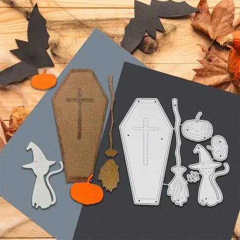 Halloween Hat Cat Dies Metal Die Cuts, Halloween Hat Cat Cutting Dies Cut Stencils for DIY Scrapbooking Cards Photo Album Decorative Embossing Paper Dies for Scrapbooking Card Making in Saudi Arabia