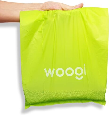 أكياس فضلات الكلاب القابلة للتحلل بيولوجيًا من Woogi - 60 كيسًا سميكًا للغاية ومضاد للتسرب (4 لفات)، أكياس نفايات الحيوانات الأليفة صديقة للبيئة وقابلة للتحلل مصنوعة من نشا الذرة، غير معطرة، حاجز للرائحة in Kuwait