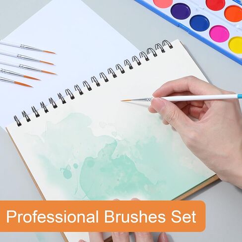 Fine Tip Paint Brush, 6 Pcs Highly Flexible Paint Brushes Extra Long Fine Point Liner Tip Fines Detail Paintbrushes for Model, Fingure, Watercolor, Acrylic, and Miniature Painting in Saudi Arabia