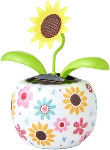 Sunflower Solar Dancing Solar Dancing Flower,Multicolour Powered Swinging Animated Dancer Car Decoration for Car Dashboard Office Desk Dancer in Saudi Arabia