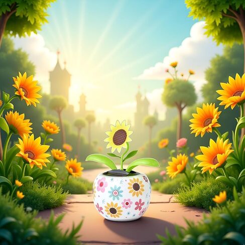 Sunflower Solar Dancing Solar Dancing Flower,Multicolour Powered Swinging Animated Dancer Car Decoration for Car Dashboard Office Desk Dancer in Saudi Arabia