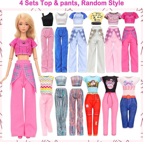 BARWA 26 Pcs Doll Travel Camping Set Includes 7 Sets Doll Clothes, Sleeping Bag, Backpack, Sport Bottles, Telescope,Glasses, Shoes Camping Accessories for 11.5 Inch Dolls in Saudi Arabia