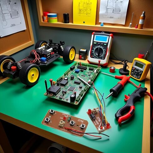 27mhz Four-Way Remote Control Board Two-Way RC Transmitter and Receiver Car Robot Model Accessories for DIY Project Parts (Control 2 Motors) in Saudi Arabia