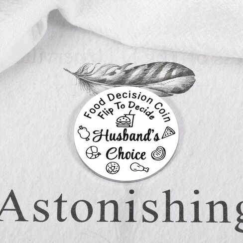 Valentines Day Gifts for Husband Wife Funny Food Decider Double-Sided Valentine's Day gift for Him Anniversary Wedding Gifts for Date Night Idea Gift for Boyfriend Girlfriend Food Decision Token in Saudi Arabia