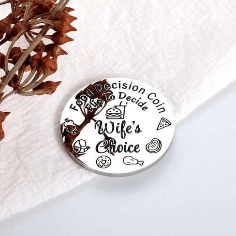 Valentines Day Gifts for Husband Wife Funny Food Decider Double-Sided Valentine's Day gift for Him Anniversary Wedding Gifts for Date Night Idea Gift for Boyfriend Girlfriend Food Decision Token in Saudi Arabia
