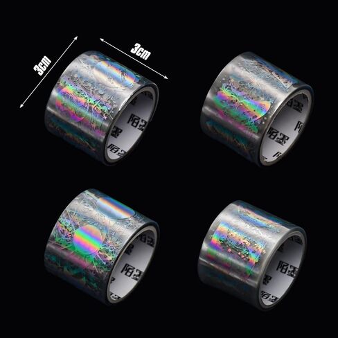 4 Roll Vintage Holographic Glitter Butterfly Astronomy PET Tape Resin Stickers Waterproof Transparent Shiny Tape Stickers for DIY Diary Planner Scrapbooking Art Craft Supplies in Saudi Arabia