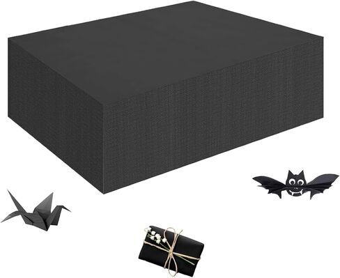 U HOMOVING 200 Sheets Black Kraft Paper for Wrapping Gifts Bouquet 12"x 17"Construction Paper for Art Craft Drawing Supplies Kraft Sheets for Packing Moving Shipping in Saudi Arabia