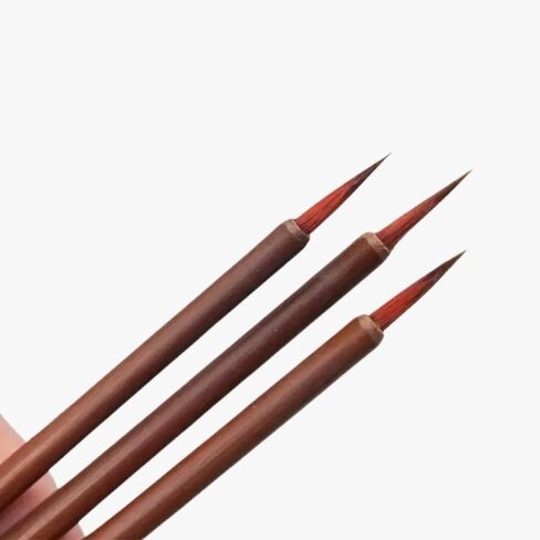 3pcs Detail Paint Brush - Fine Pointed Tip Miniature Brushes for Acrylic Watercolor Oil Drawing - Synthetic Bristles - for Artists & Hobbyists in Saudi Arabia
