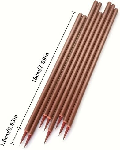 3pcs Detail Paint Brush - Fine Pointed Tip Miniature Brushes for Acrylic Watercolor Oil Drawing - Synthetic Bristles - for Artists & Hobbyists in Saudi Arabia
