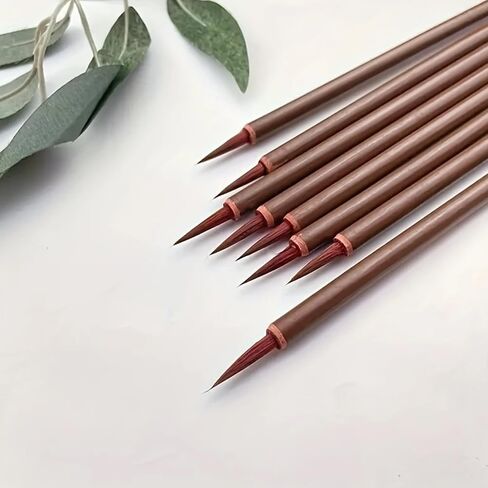 3pcs Detail Paint Brush - Fine Pointed Tip Miniature Brushes for Acrylic Watercolor Oil Drawing - Synthetic Bristles - for Artists & Hobbyists in Saudi Arabia
