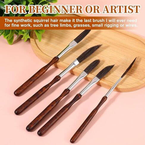 3 Pcs Pinstriping Brush Professional Travel Art Paintbrushes High Performance Striping Brushes Detail Script Liner Paint Brush Scroll Sword Dagger Brushes for Oil Painting Miniature Art Craft Projects in Saudi Arabia