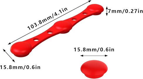 Air Fryer Magnets for Parchment Paper - 12 PCS High Temp Safe Silicone Buckles (4.1" & 0.6" Size) to Lock & Prevent Liner Burning, Universal for All Air Fryer Brands, Easy to Clean（Red） in Saudi Arabia